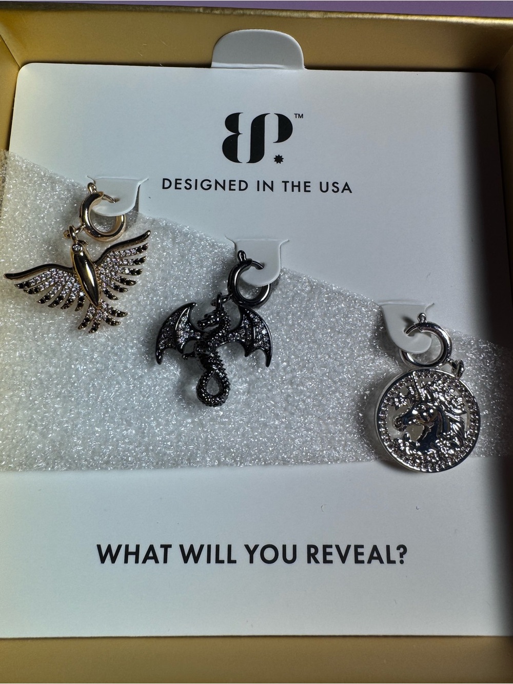 Bomb party gem society charms - Phoenix, dragon, unicorn
